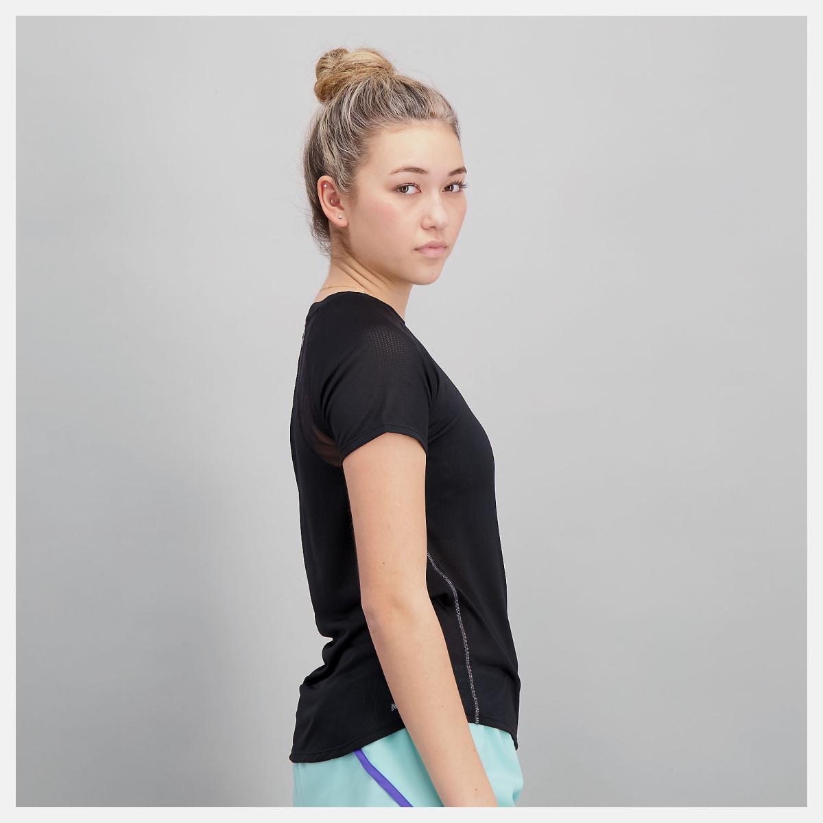 Shirts | Women New Balance Impact Run Short Sleeve Black