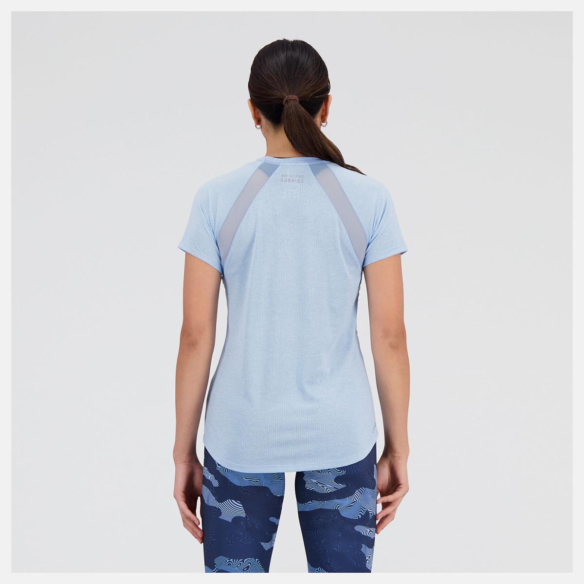 Shirts | Women New Balance Impact Run Short Sleeve Blue Haze Heather