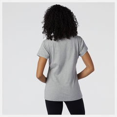 Shirts | Women New Balance NB Essentials Stacked Logo Tee Athletic Grey