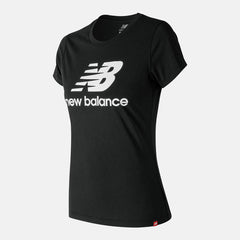 Shirts | Women New Balance NB Essentials Stacked Logo Tee Black
