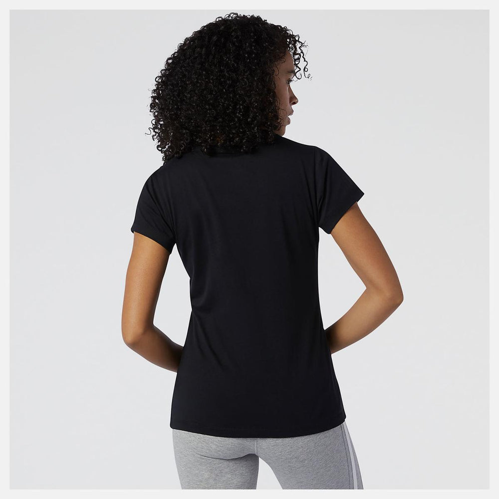 Shirts | Women New Balance NB Essentials Stacked Logo Tee Black