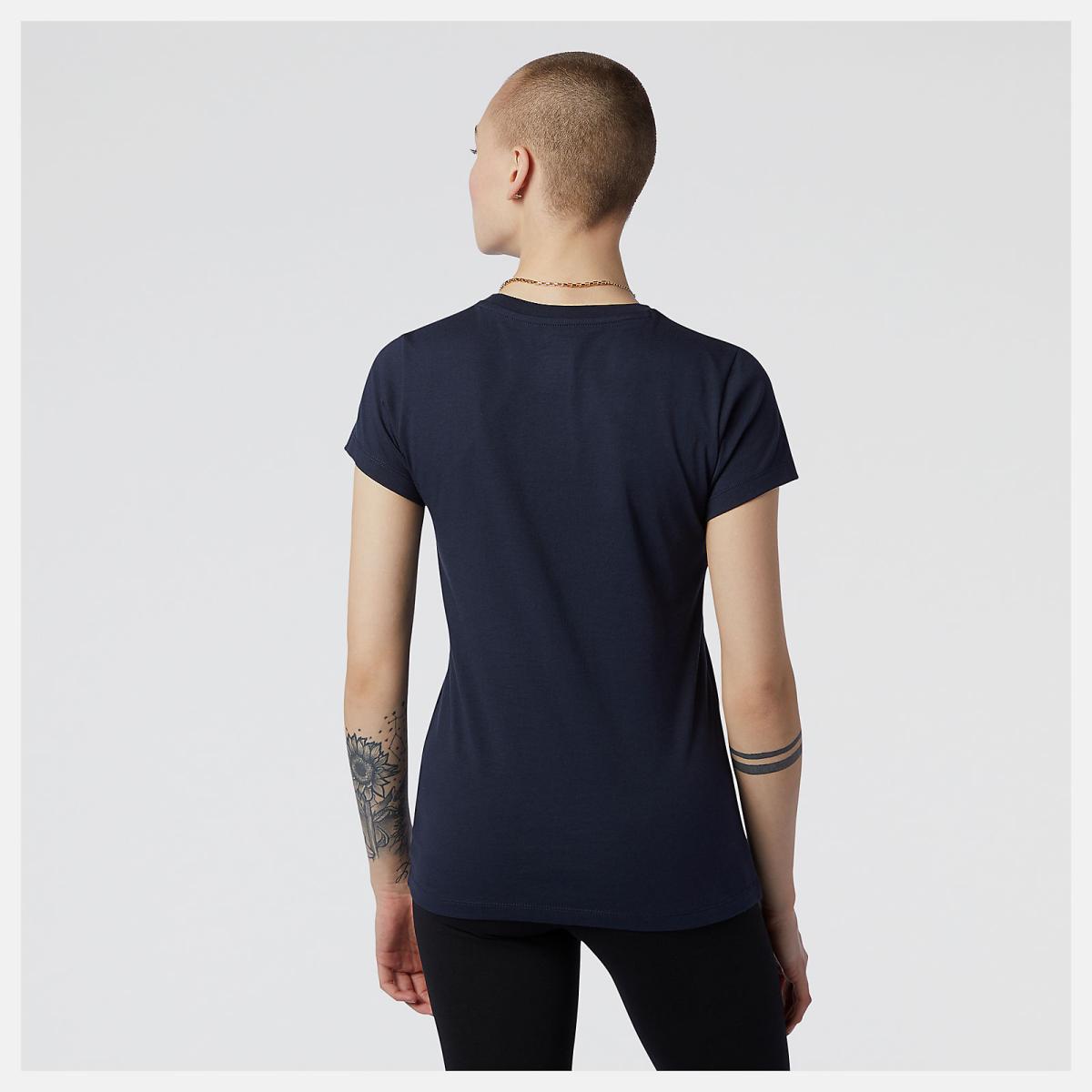 Shirts | Women New Balance NB Essentials Stacked Logo Tee Eclipse