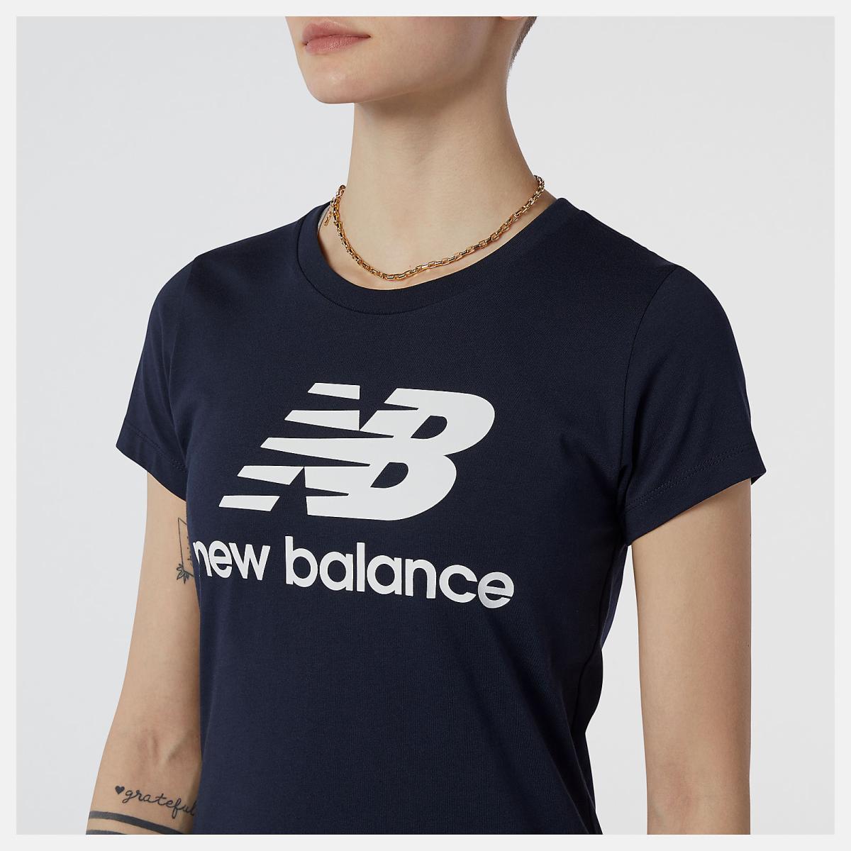 Shirts | Women New Balance NB Essentials Stacked Logo Tee Eclipse