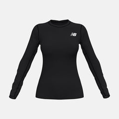 Shirts | Women New Balance W Baselayer Long Sleeve Top Team Black