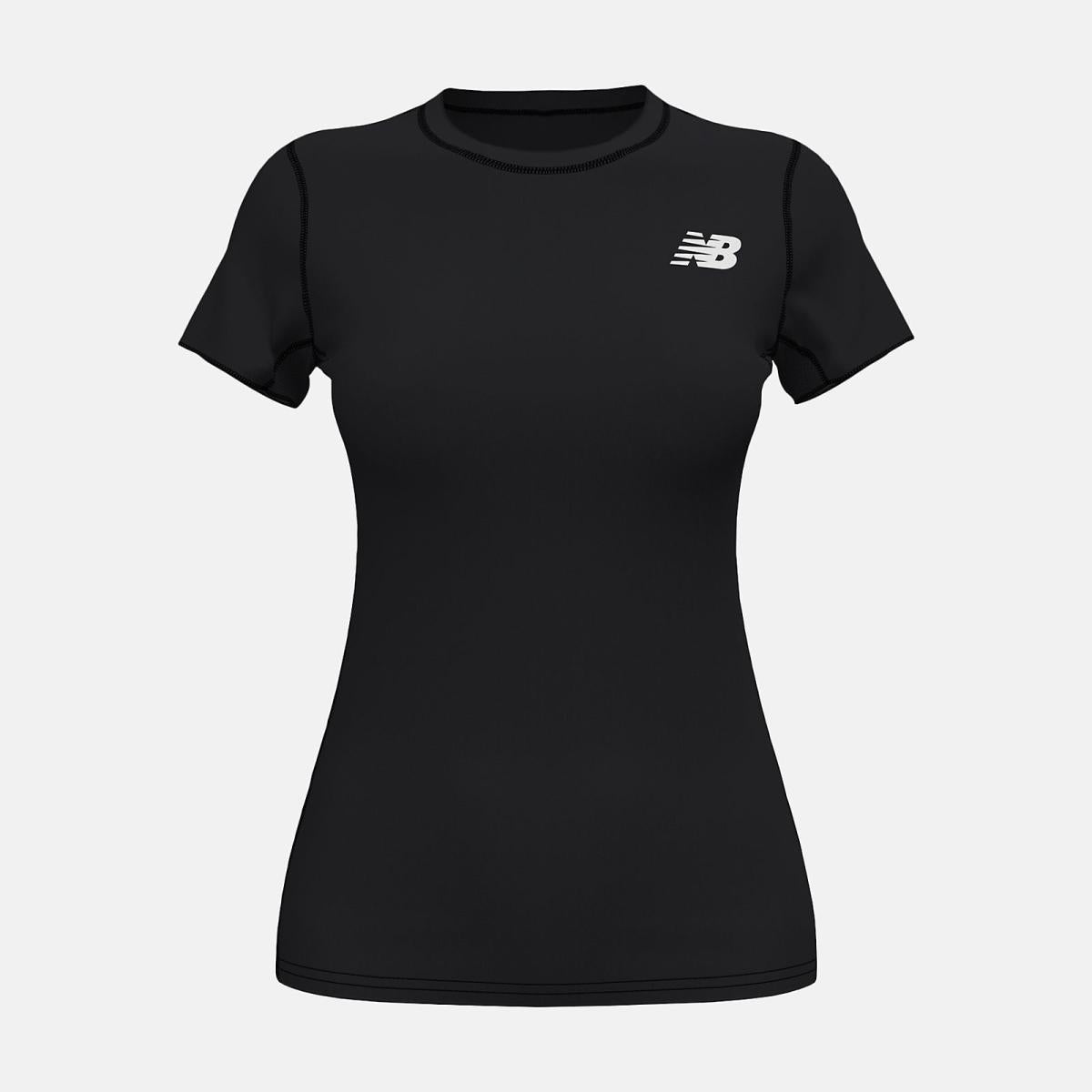Shirts | Women New Balance W Baselayer Short Sleeve Top Team Black