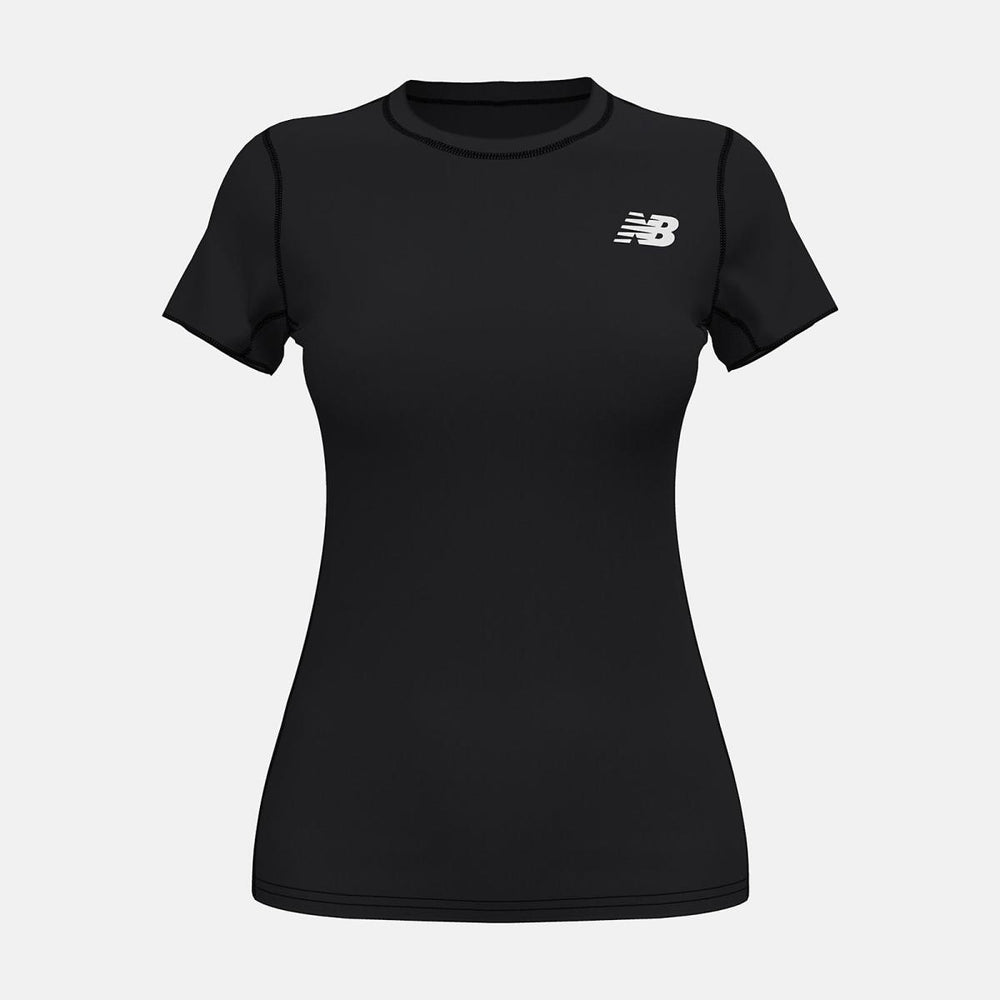 Shirts | Women New Balance W Baselayer Short Sleeve Top Team Black