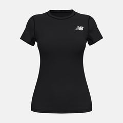 Shirts | Women New Balance W Baselayer Short Sleeve Top Team Black
