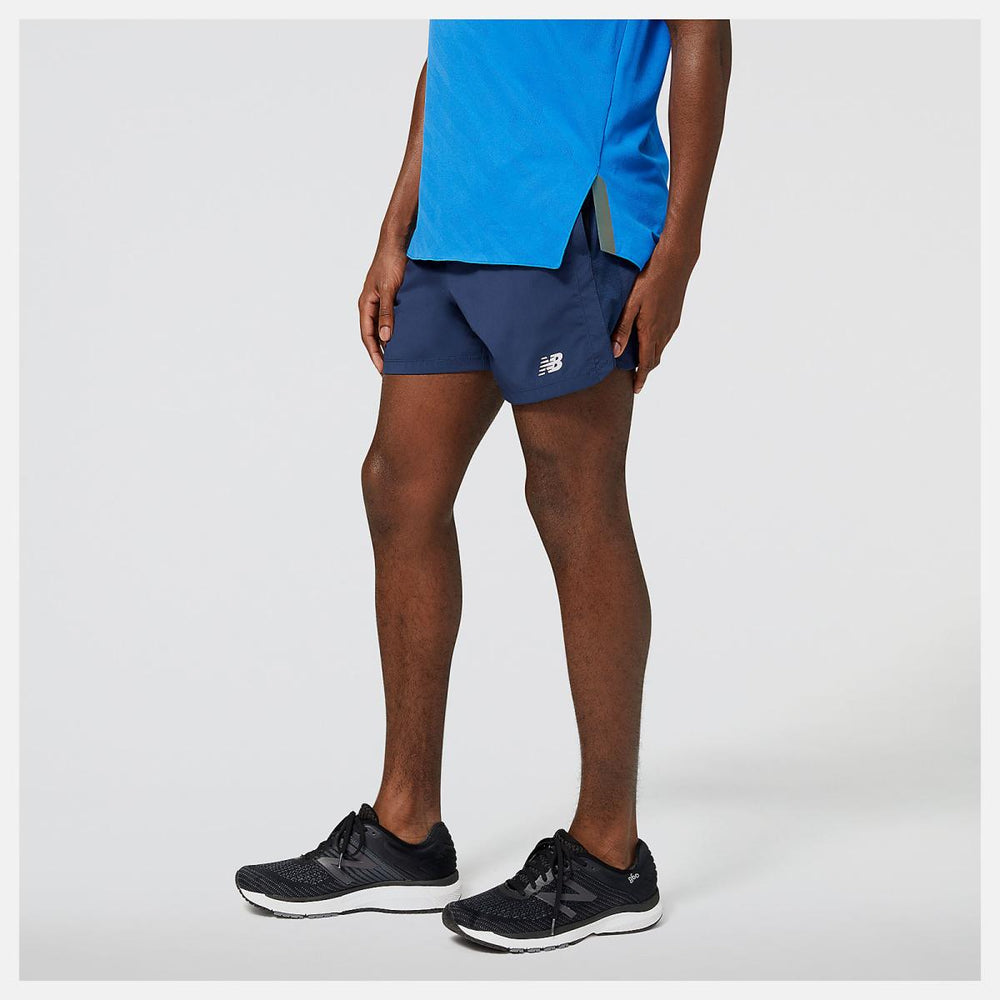 Shorts | Men New Balance Accelerate 5 Inch Short Natural Indigo