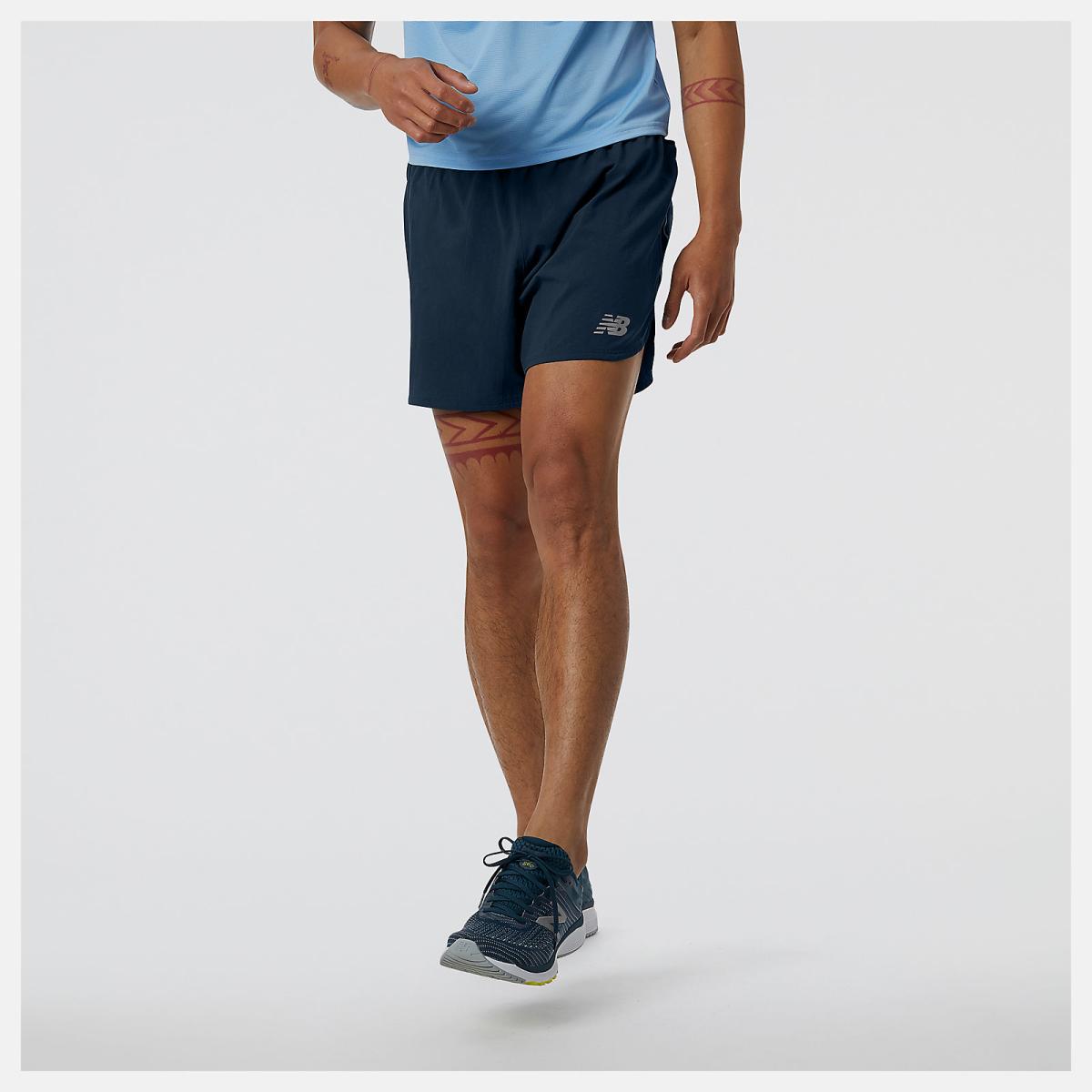 Shorts | Men New Balance Impact Run 5 Inch Short Natural Indigo