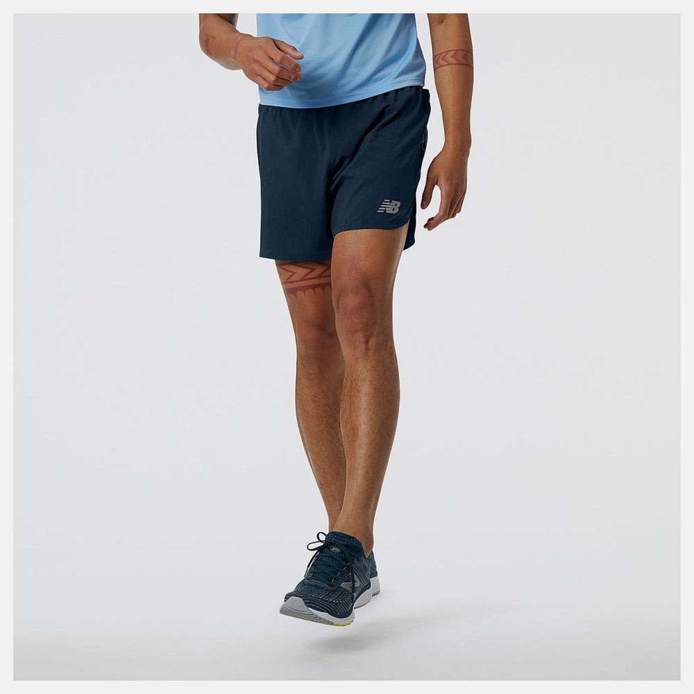 Shorts | Men New Balance Impact Run 5 Inch Short Natural Indigo