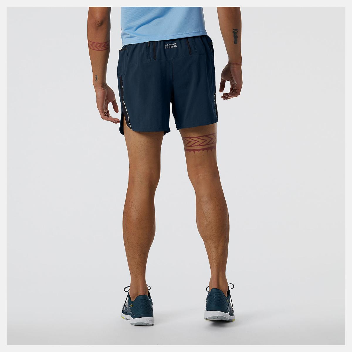 Shorts | Men New Balance Impact Run 5 Inch Short Natural Indigo