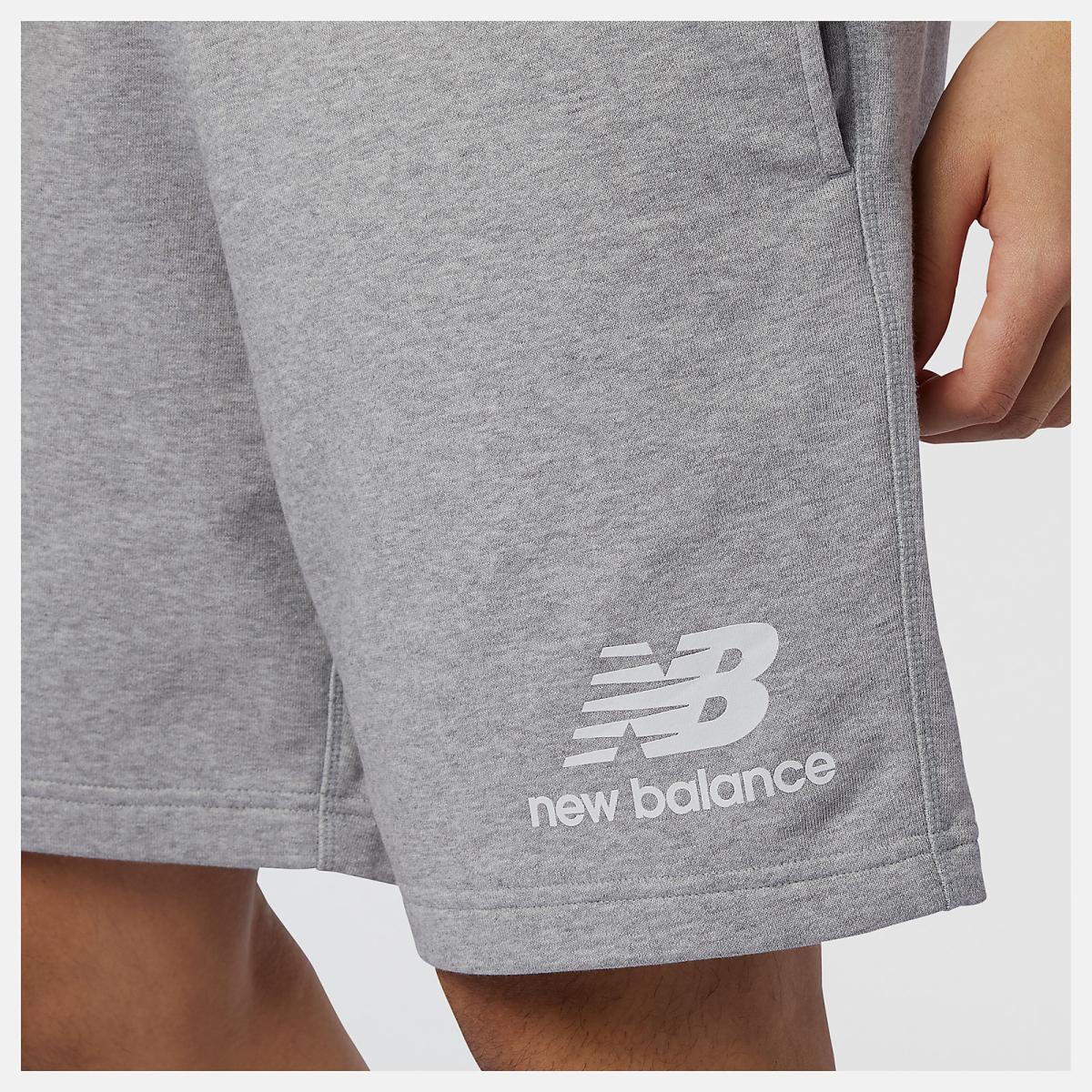 Shorts | Men New Balance NB Essentials Stacked Logo Short Athletic Grey