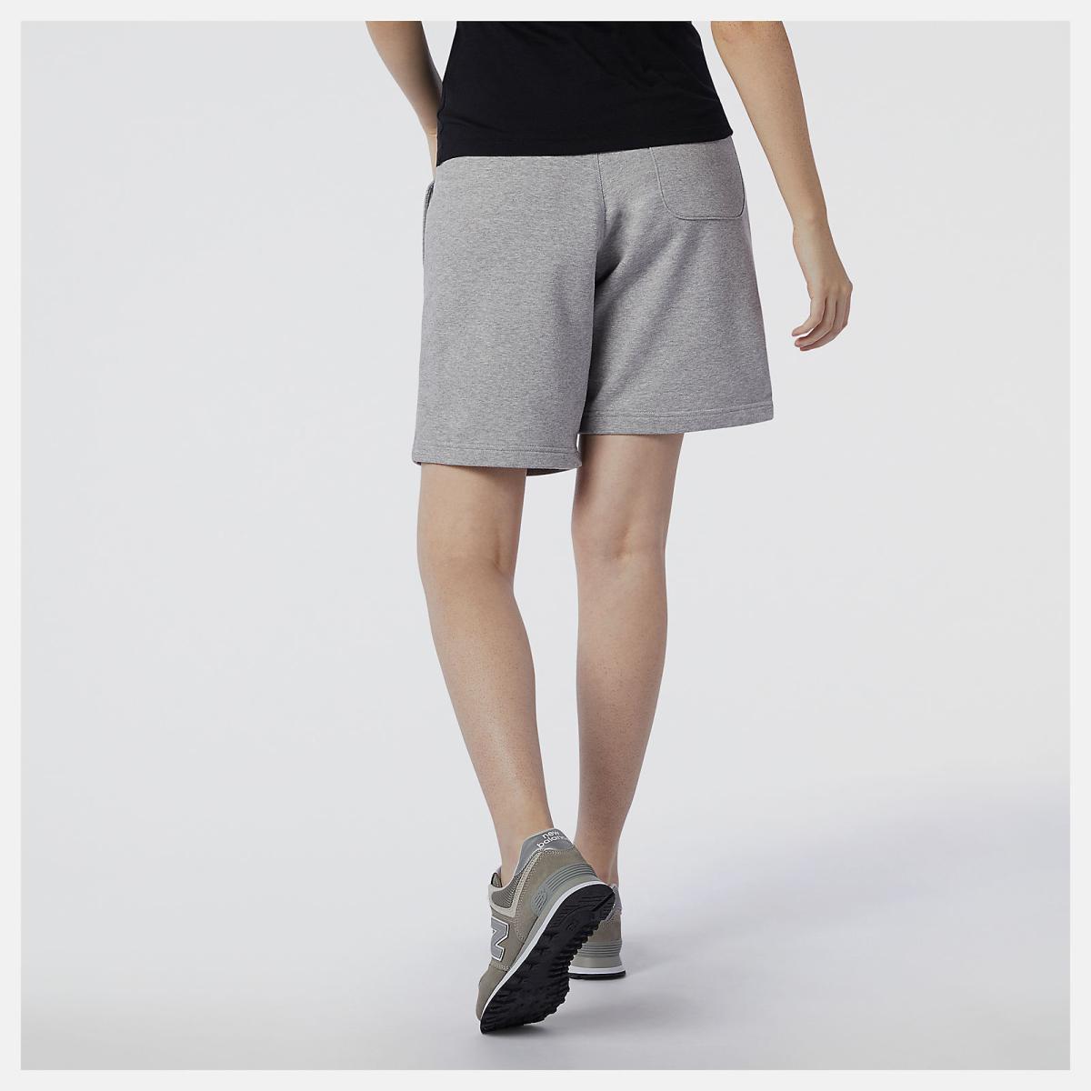 Shorts | Men New Balance NB Essentials Stacked Logo Short Athletic Grey