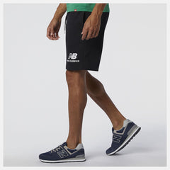 Shorts | Men New Balance NB Essentials Stacked Logo Short Black