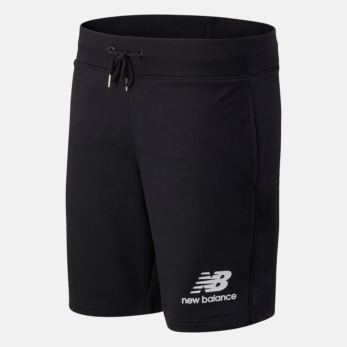 Shorts | Men New Balance NB Essentials Stacked Logo Short Black
