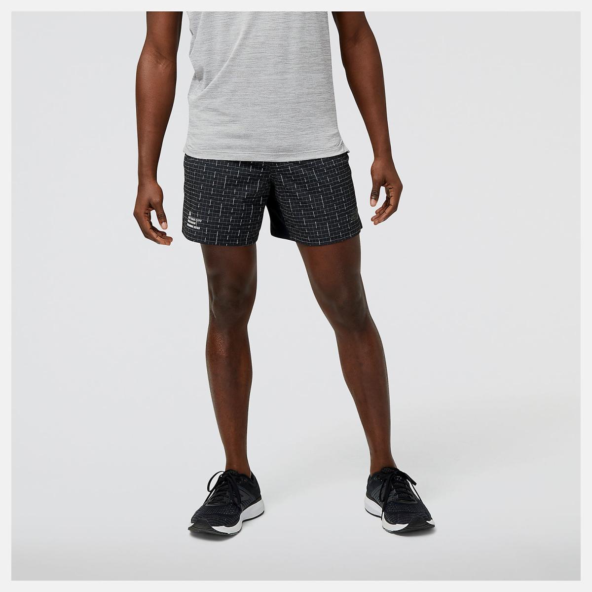 Shorts | Men New Balance NYC Marathon Training Impact Run Luminous 6 Inch Short Black