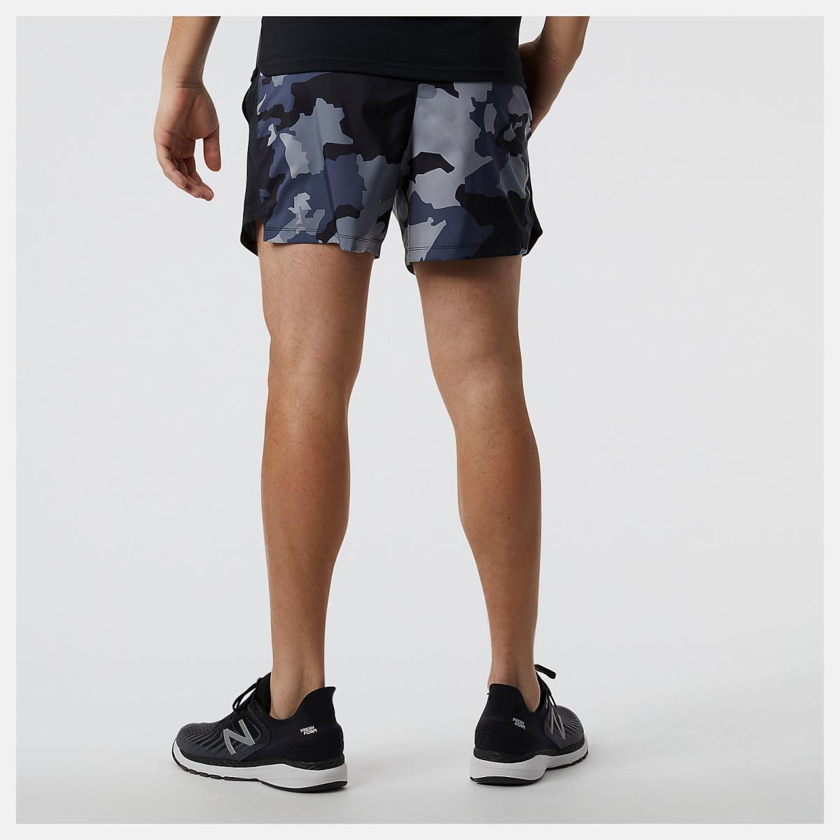 Shorts | Men New Balance Printed Accelerate 5 Inch Short Thunder