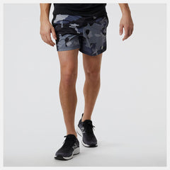Shorts | Men New Balance Printed Accelerate 5 Inch Short Thunder