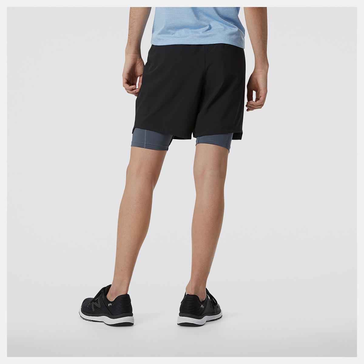 Shorts | Men New Balance R.W.Tech 7 Inch 2-in-1 Short Black