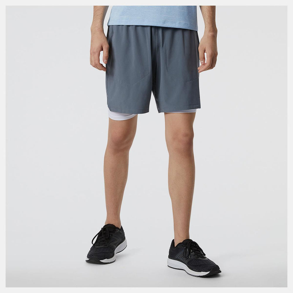 Shorts | Men New Balance R.W.Tech 7 Inch 2-in-1 Short Lead