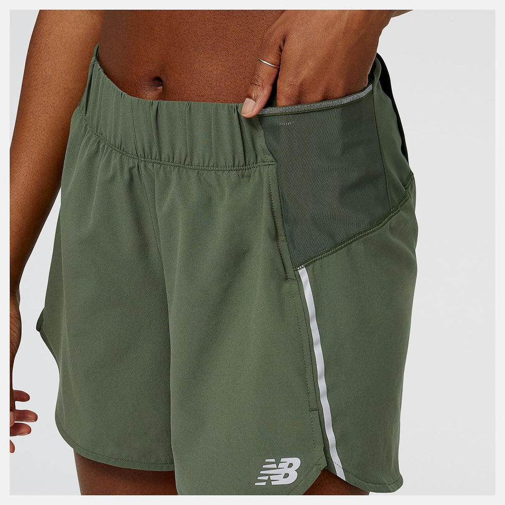 Shorts | Women New Balance Impact Run 5in Short Deep Olive Green