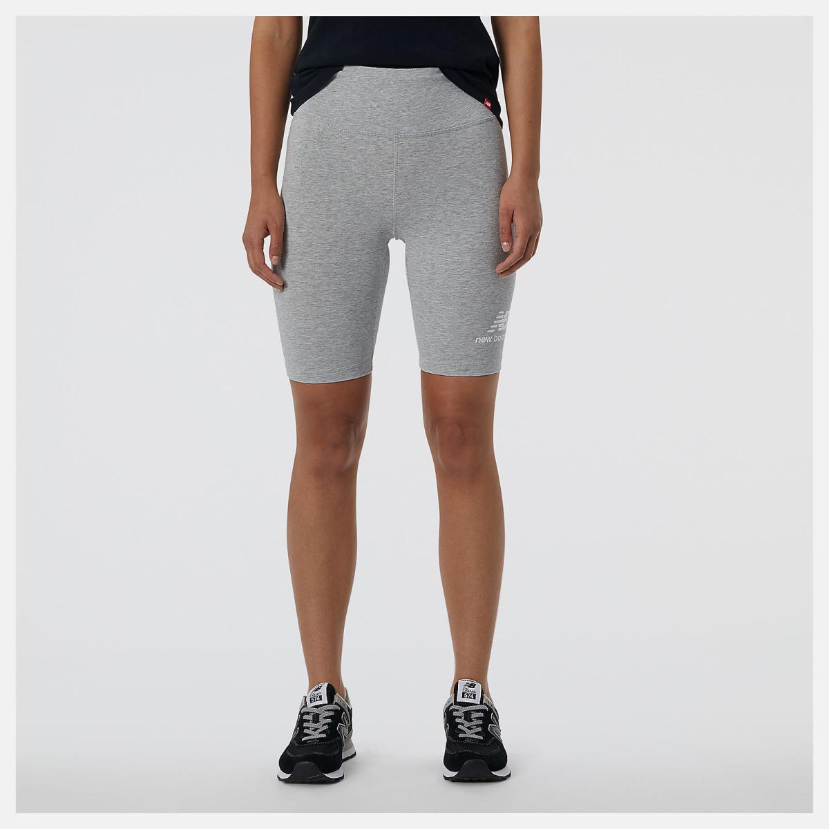 Shorts | Women New Balance NB Essentials Stacked Fitted Short Athletic Grey