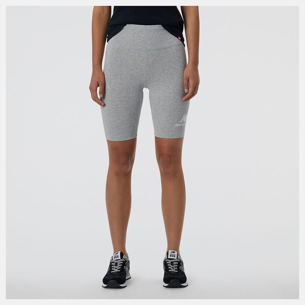 Shorts | Women New Balance NB Essentials Stacked Fitted Short Athletic Grey