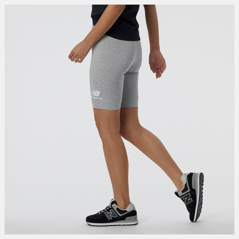 Shorts | Women New Balance NB Essentials Stacked Fitted Short Athletic Grey