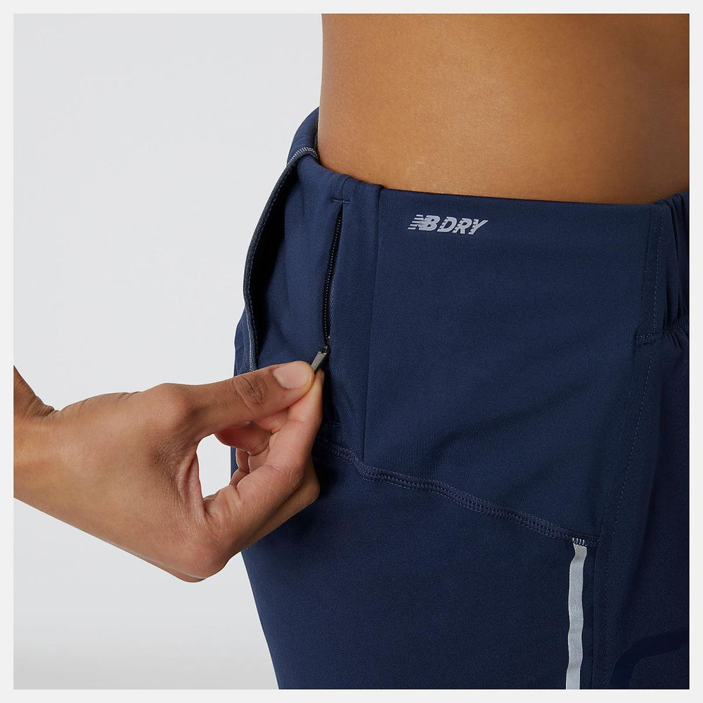 Shorts | Women New Balance Printed Impact Run 5in Short Natural Indigo