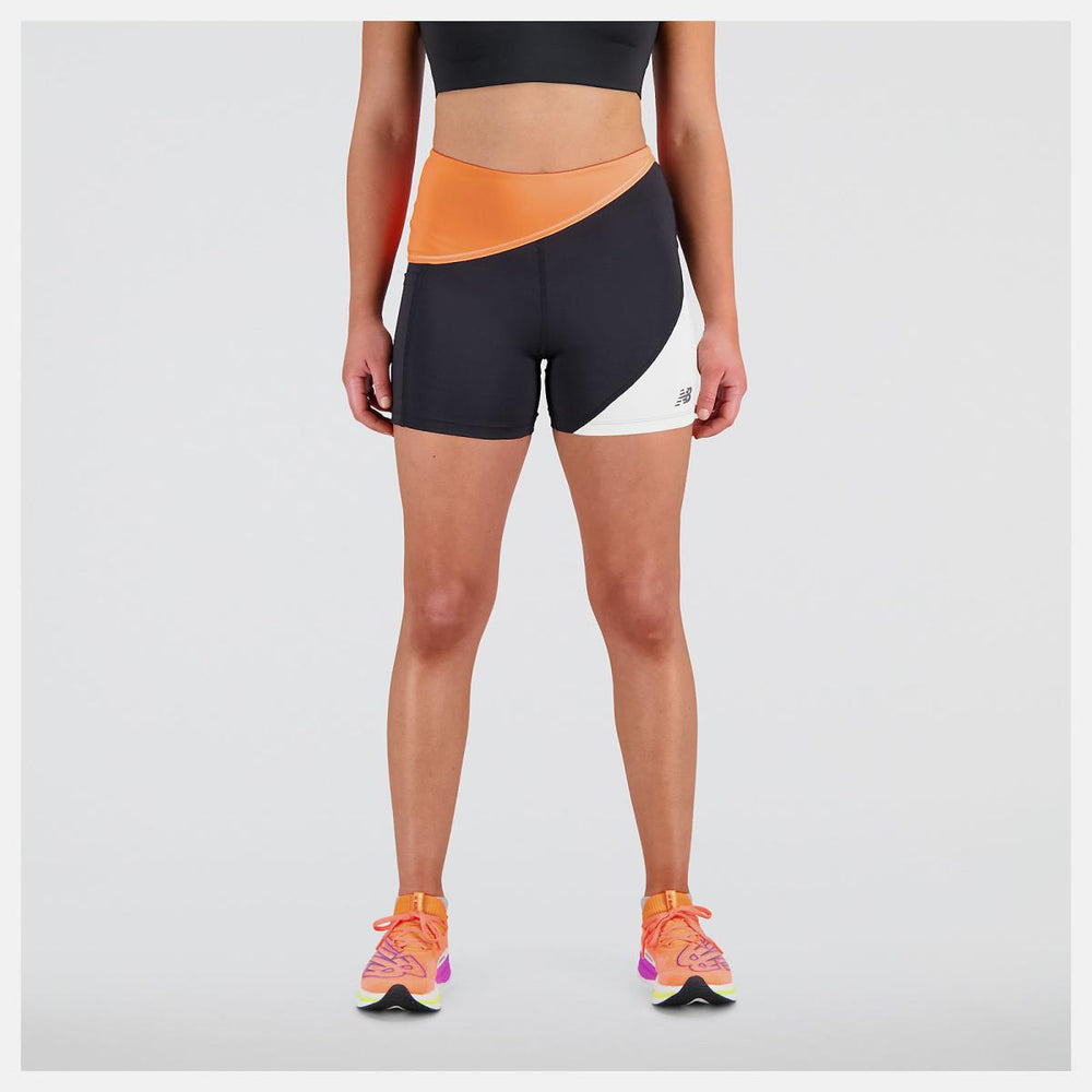 Shorts | Women New Balance Q Speed Shape Shield 4 Inch Fitted Short Neon Dragonfly