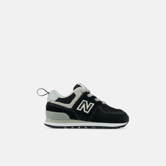 Size 0 - 10 | Kids New Balance 574 Core Bungee Black With White