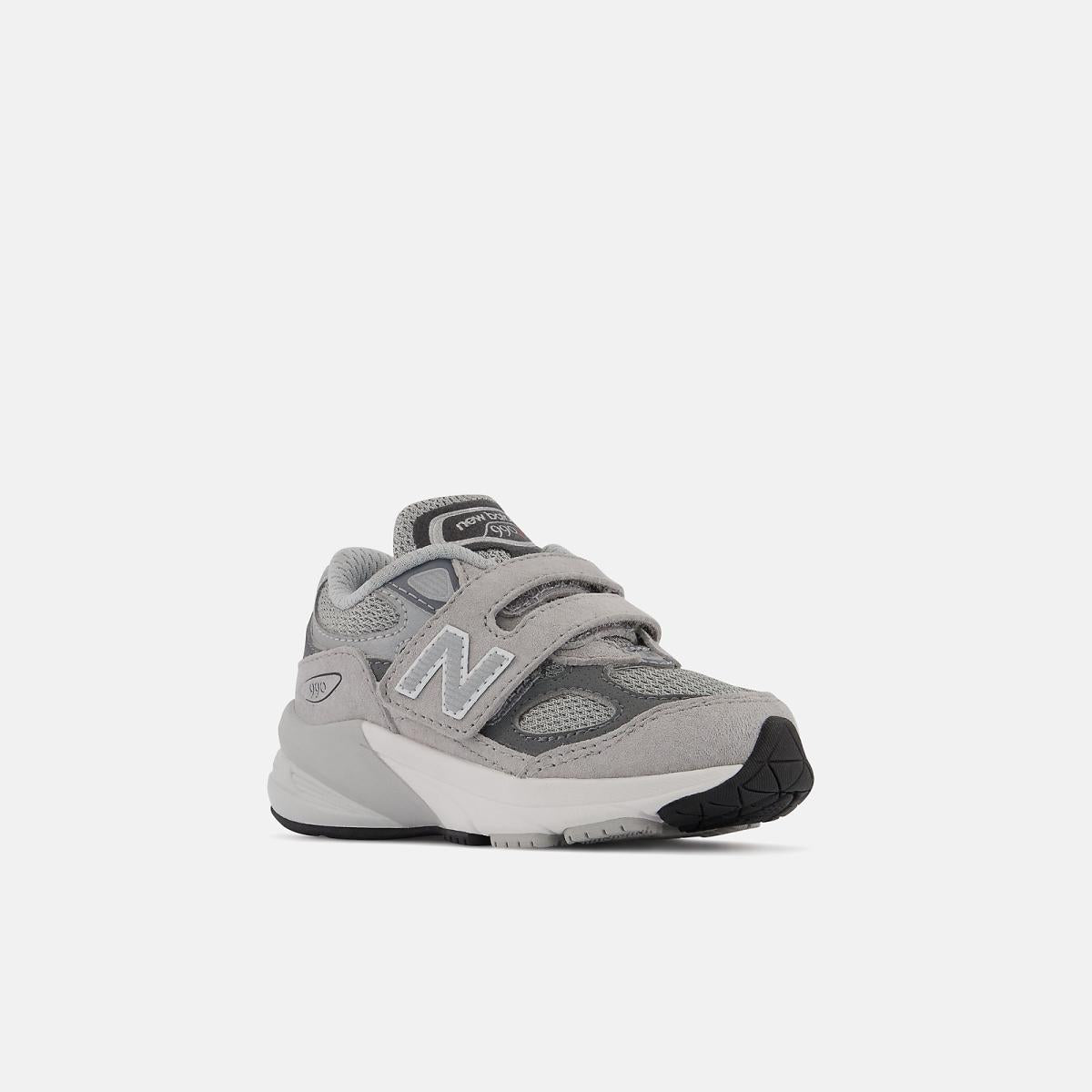 Size 0 - 10 | Kids New Balance 990v6 Hook And Loop Grey With Silver
