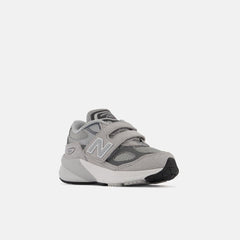 Size 0 - 10 | Kids New Balance 990v6 Hook And Loop Grey With Silver