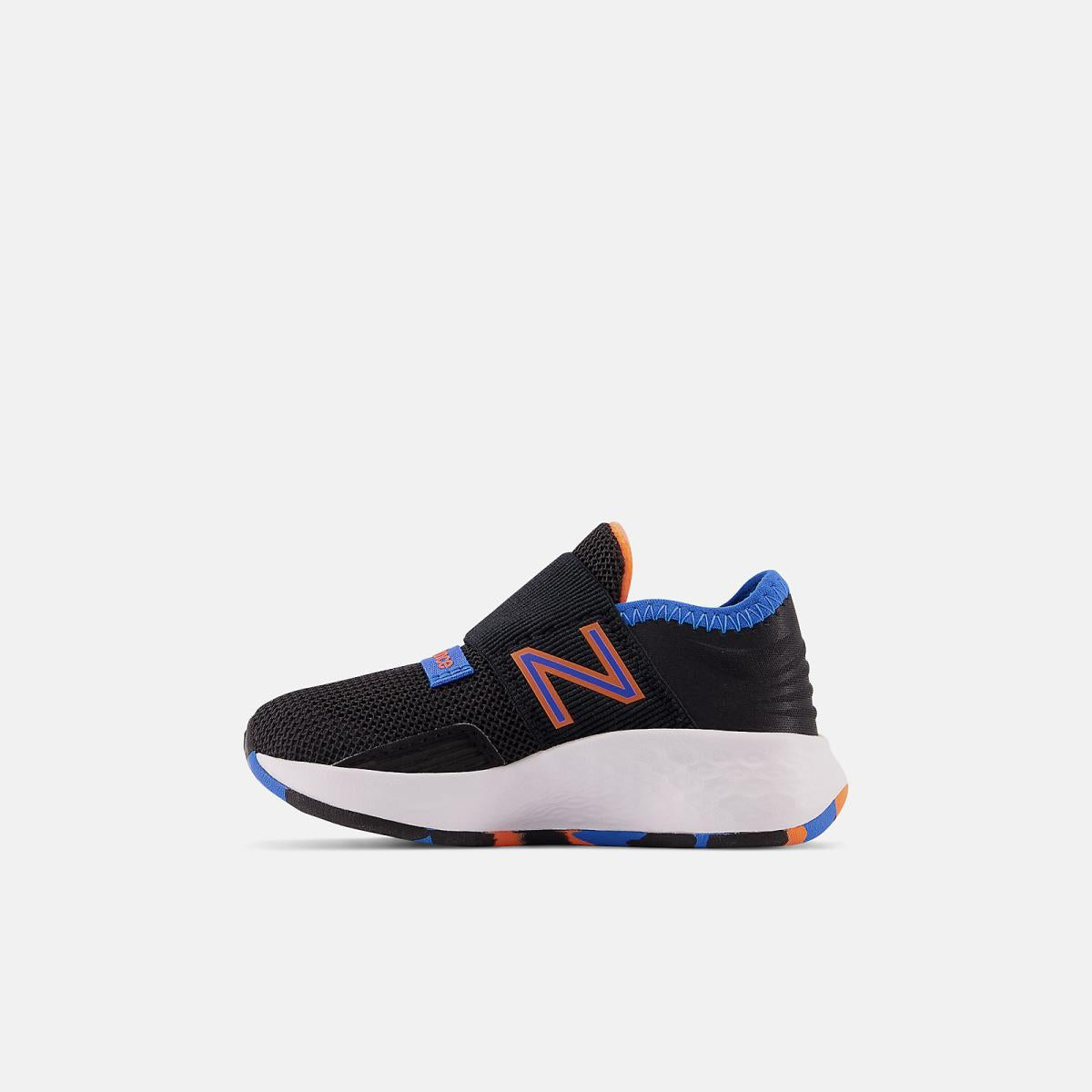Size 0 - 10 | Kids New Balance Fresh Foam Roav Slip-On Black With Serene Blue And Vibrant Orange