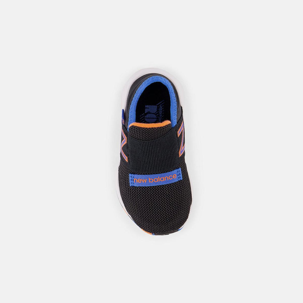 Size 0 - 10 | Kids New Balance Fresh Foam Roav Slip-On Black With Serene Blue And Vibrant Orange