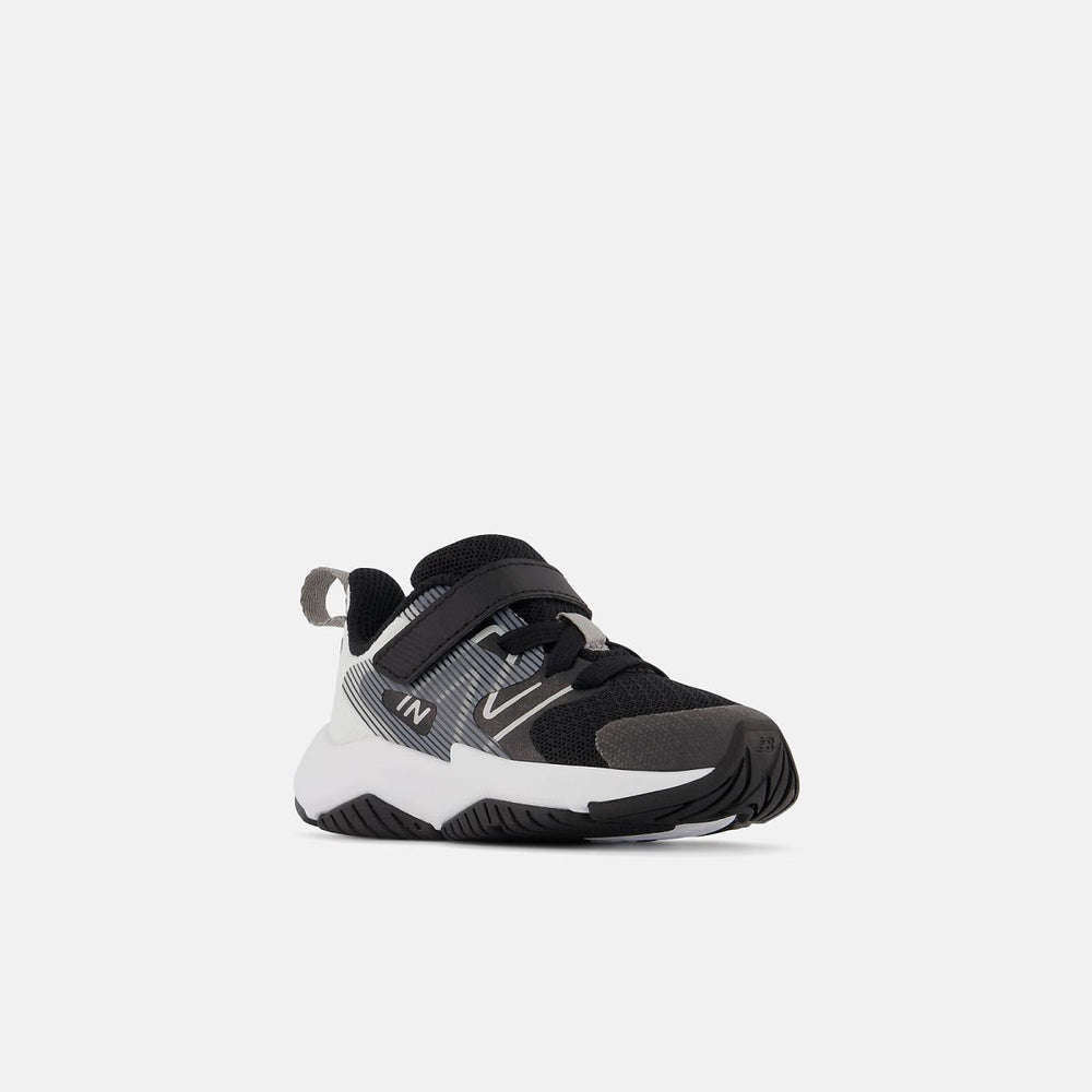 Size 0 - 10 | Kids New Balance Rave Run V2 Bungee Lace With Top Strap Black With White
