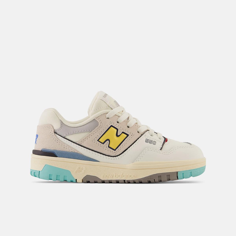 Size 10.5 - 3 | Kids New Balance 550 White With Surf