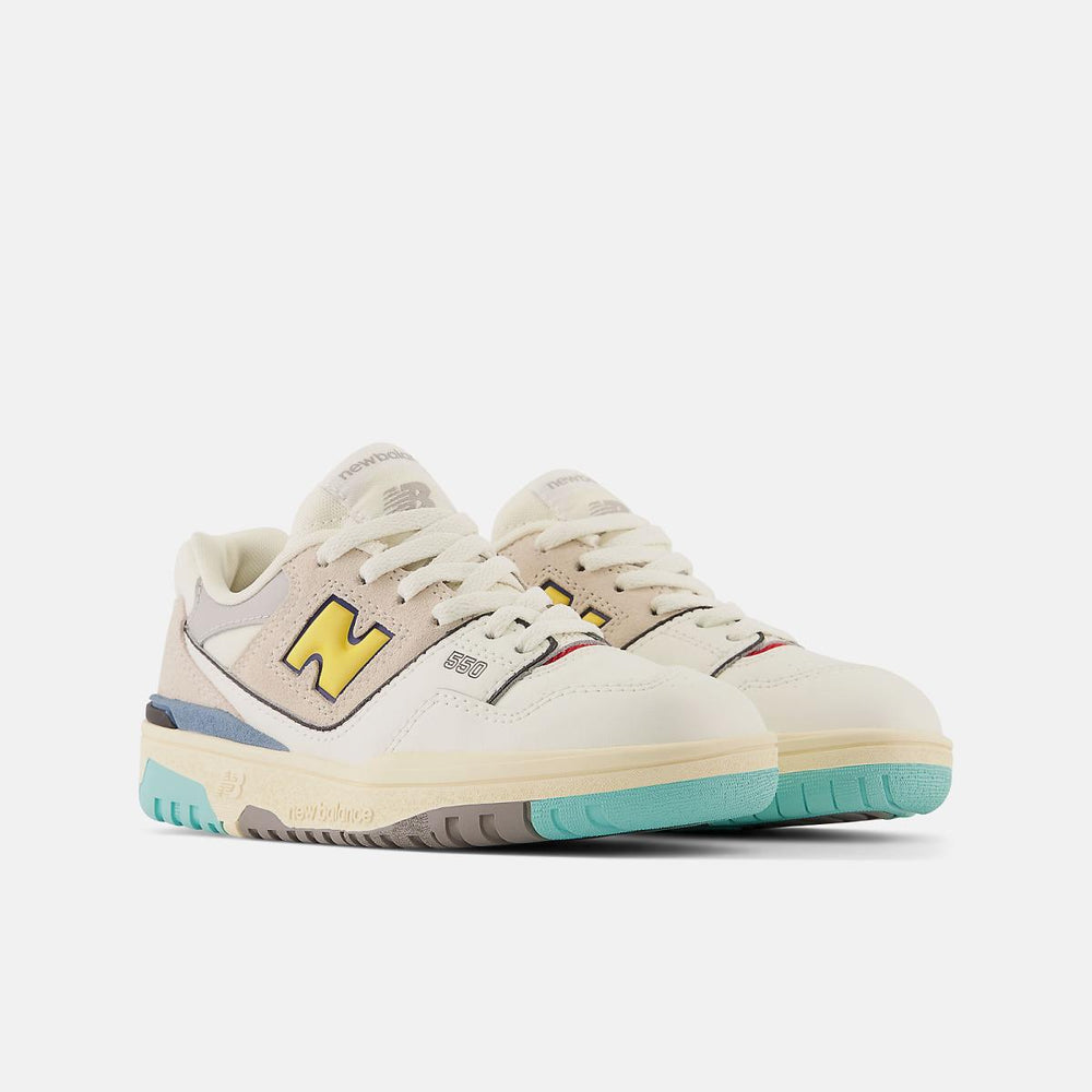 Size 10.5 - 3 | Kids New Balance 550 White With Surf
