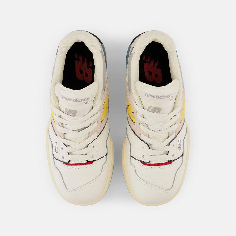Size 10.5 - 3 | Kids New Balance 550 White With Surf