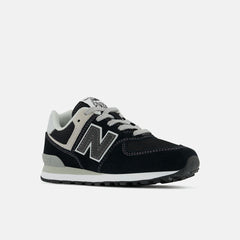 Size 10.5 - 3 | Kids New Balance 574 Core Black With White
