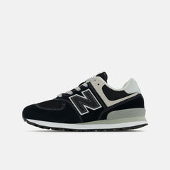 Size 10.5 - 3 | Kids New Balance 574 Core Black With White