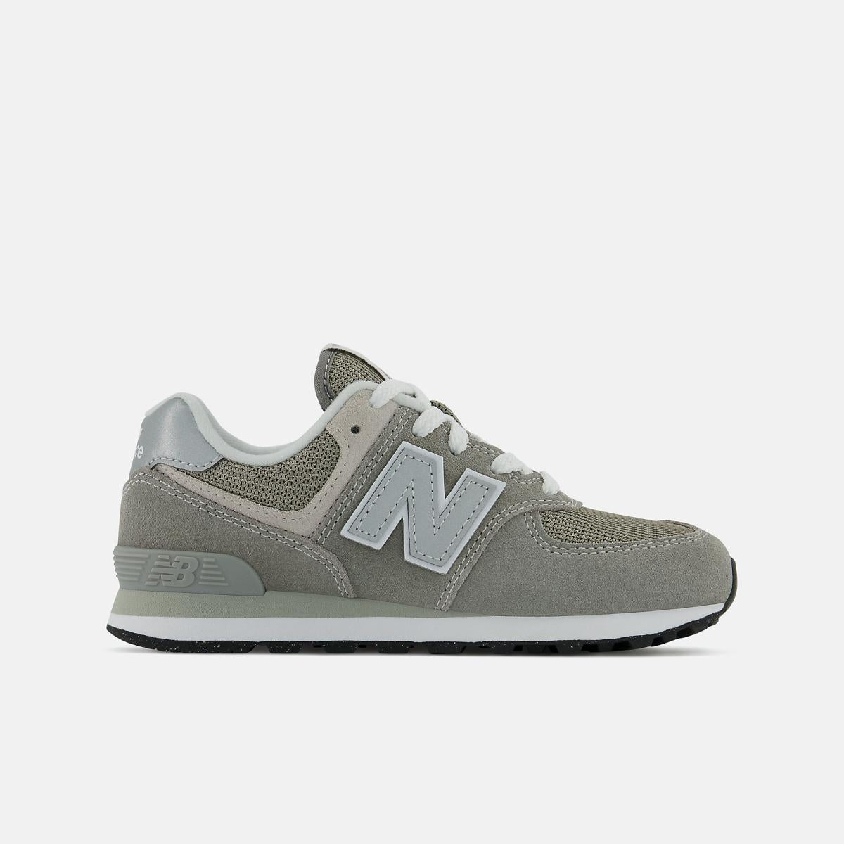 Size 10.5 - 3 | Kids New Balance 574 Core Grey With White