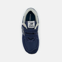 Size 10.5 - 3 | Kids New Balance 574 Core Hook &amp; Loop Navy With White