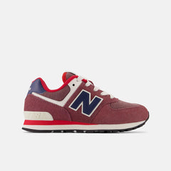 Size 10.5 - 3 | Kids New Balance 574 Washed Burgundy With Nb Navy