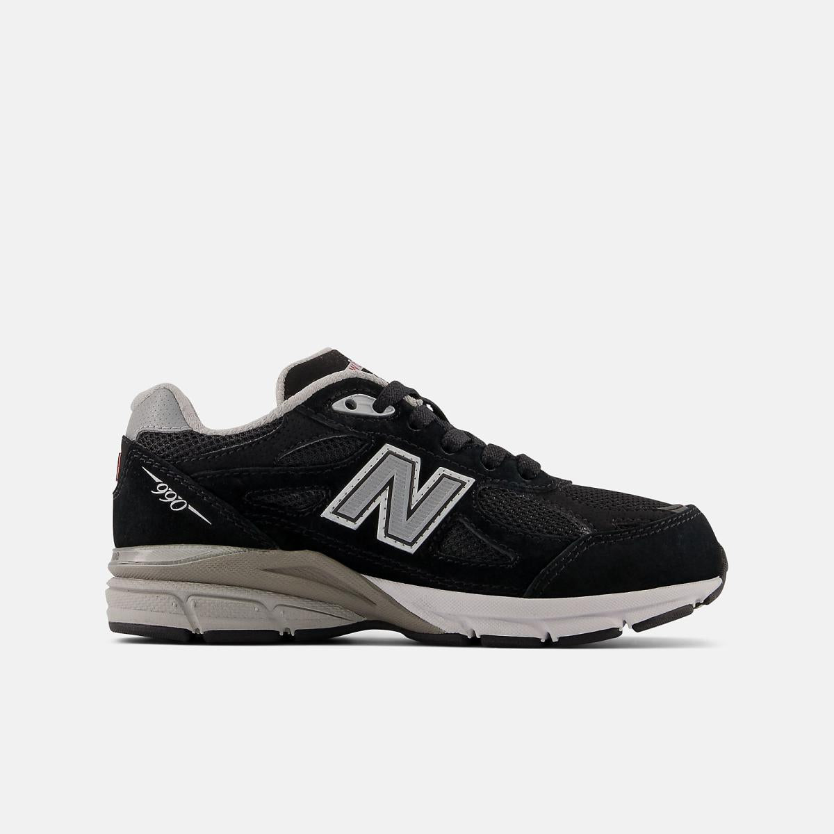 Size 10.5 - 3 | Kids New Balance 990v3 Black With Grey