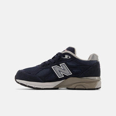 Size 10.5 - 3 | Kids New Balance 990v3 Navy With Grey