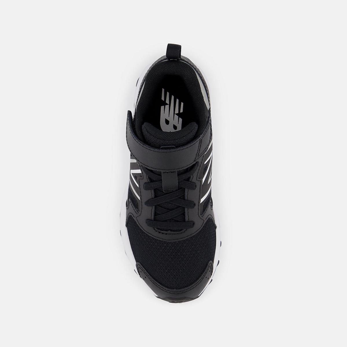 Size 10.5 - 3 | Kids New Balance Fresh Foam 650 Bungee Lace With Top Strap Black With Metallic Silver And White