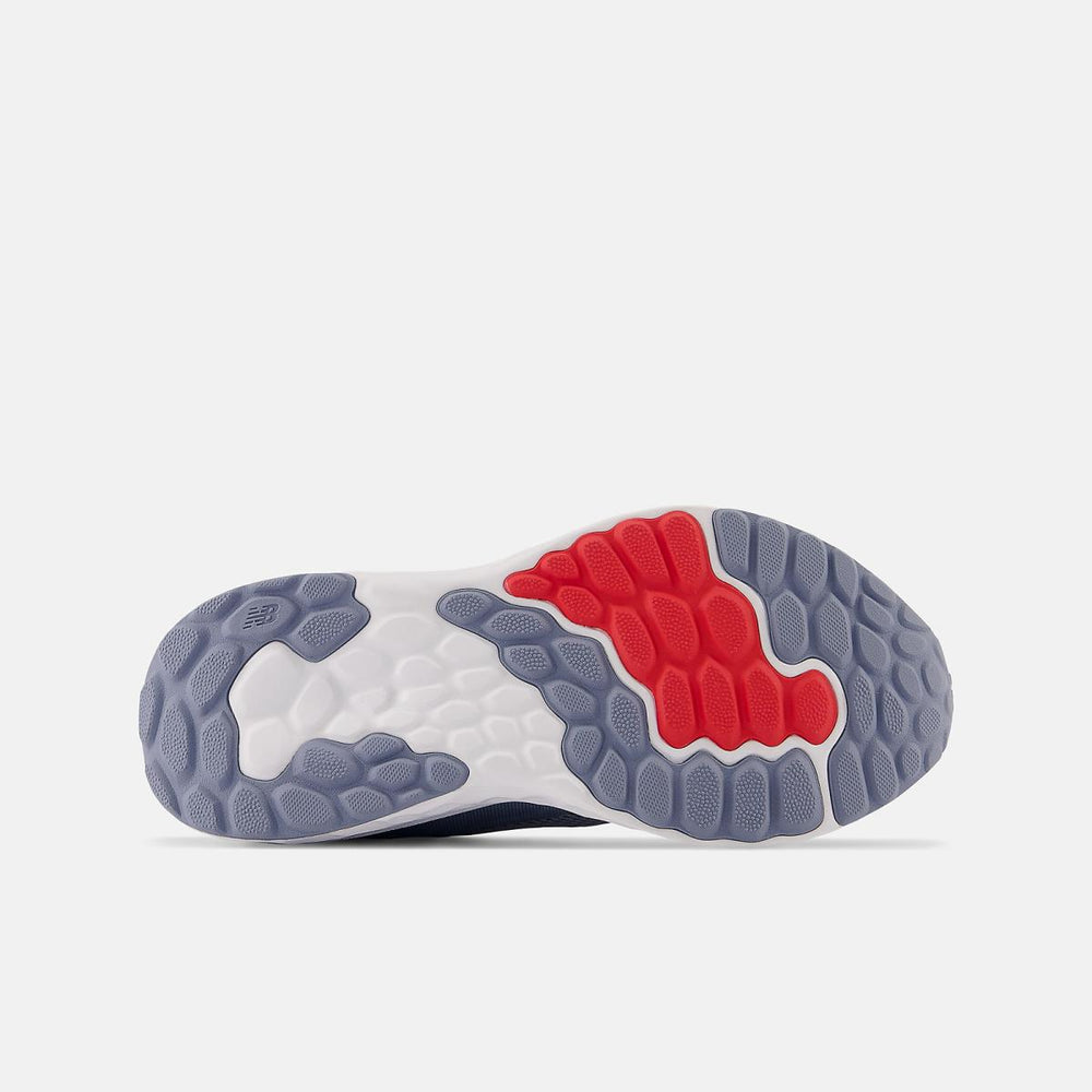 Size 10.5 - 3 | Kids New Balance Fresh Foam Arishi V4 Bungee Lace With Top Strap Arctic Grey With Pixel Green And True Red