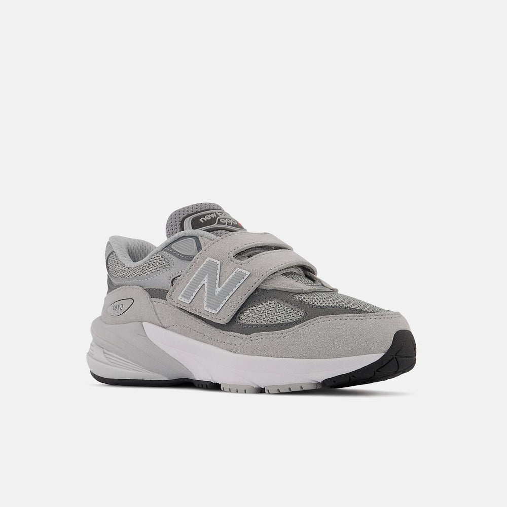 Size 10.5 - 3 | Kids New Balance FuelCell 990v6 Hook And Loop Grey With Silver
