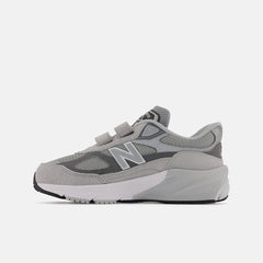 Size 10.5 - 3 | Kids New Balance FuelCell 990v6 Hook And Loop Grey With Silver